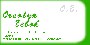 orsolya bebok business card